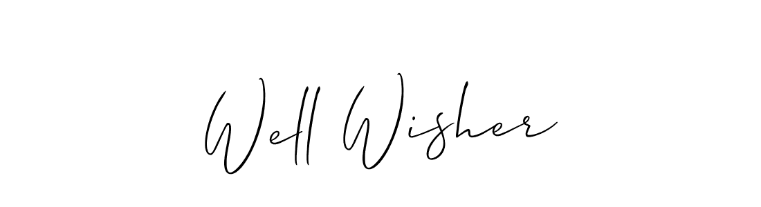 How to make Well Wisher name signature. Use Allison_Script style for creating short signs online. This is the latest handwritten sign. Well Wisher signature style 2 images and pictures png