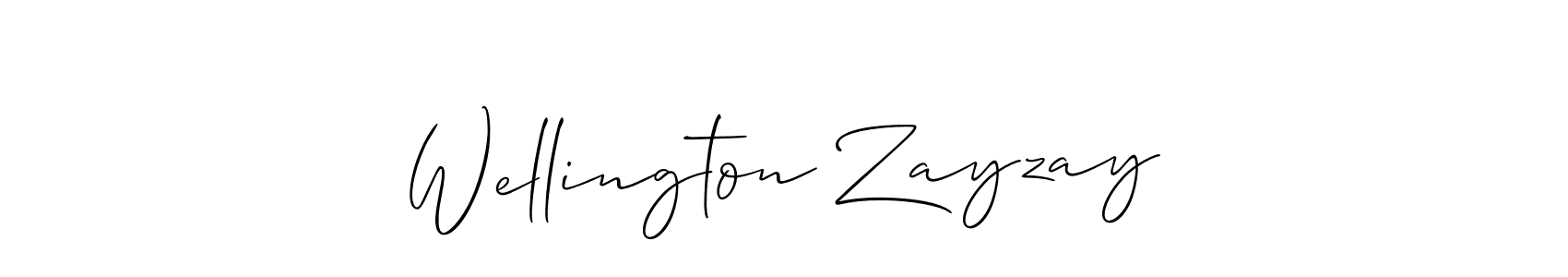 How to make Wellington Zayzay signature? Allison_Script is a professional autograph style. Create handwritten signature for Wellington Zayzay name. Wellington Zayzay signature style 2 images and pictures png