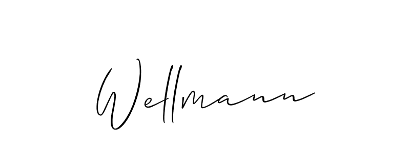 Wellmann stylish signature style. Best Handwritten Sign (Allison_Script) for my name. Handwritten Signature Collection Ideas for my name Wellmann. Wellmann signature style 2 images and pictures png