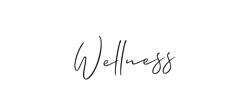 How to Draw Wellness signature style? Allison_Script is a latest design signature styles for name Wellness. Wellness signature style 2 images and pictures png