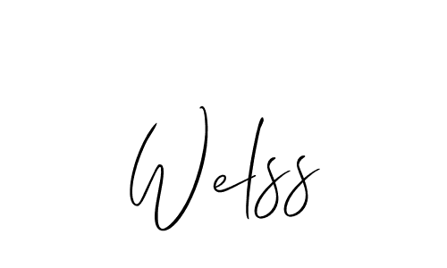 It looks lik you need a new signature style for name Welss. Design unique handwritten (Allison_Script) signature with our free signature maker in just a few clicks. Welss signature style 2 images and pictures png