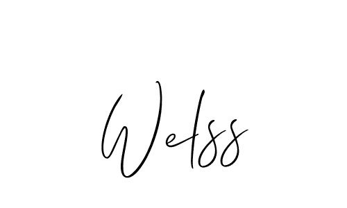 This is the best signature style for the Welss name. Also you like these signature font (Allison_Script). Mix name signature. Welss signature style 2 images and pictures png