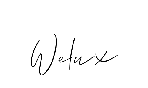 Best and Professional Signature Style for Welux. Allison_Script Best Signature Style Collection. Welux signature style 2 images and pictures png