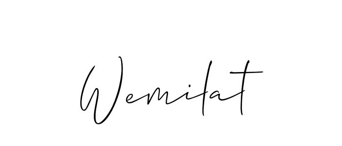 Also we have Wemilat name is the best signature style. Create professional handwritten signature collection using Allison_Script autograph style. Wemilat signature style 2 images and pictures png