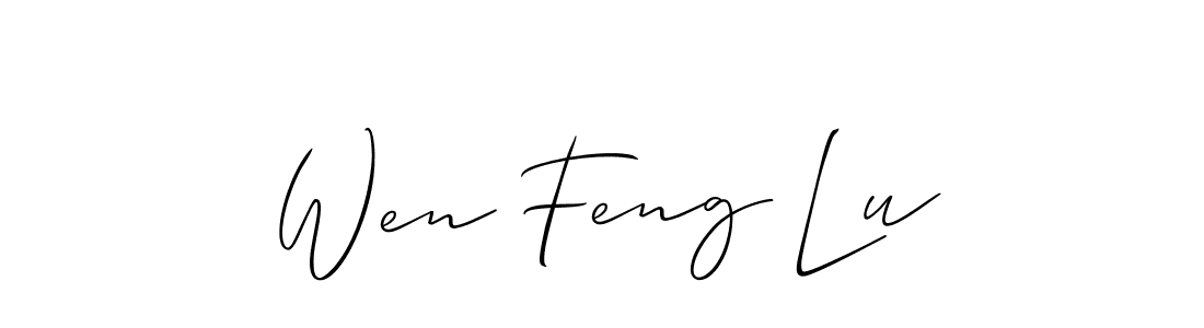 Also we have Wen Feng Lu name is the best signature style. Create professional handwritten signature collection using Allison_Script autograph style. Wen Feng Lu signature style 2 images and pictures png