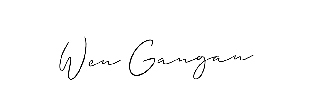 Create a beautiful signature design for name Wen Gangan. With this signature (Allison_Script) fonts, you can make a handwritten signature for free. Wen Gangan signature style 2 images and pictures png