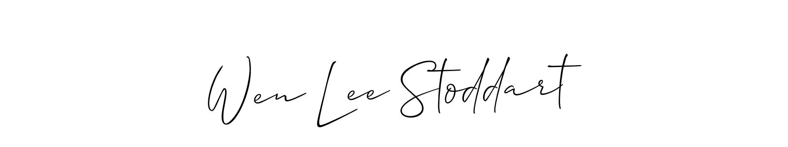 Use a signature maker to create a handwritten signature online. With this signature software, you can design (Allison_Script) your own signature for name Wen Lee Stoddart. Wen Lee Stoddart signature style 2 images and pictures png