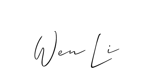 Best and Professional Signature Style for Wen Li. Allison_Script Best Signature Style Collection. Wen Li signature style 2 images and pictures png