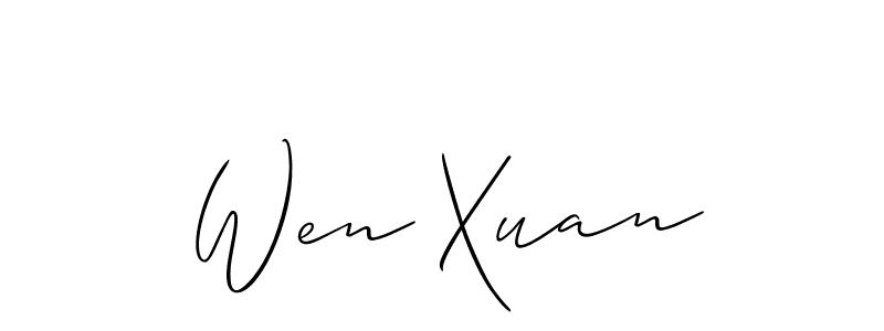 Similarly Allison_Script is the best handwritten signature design. Signature creator online .You can use it as an online autograph creator for name Wen Xuan. Wen Xuan signature style 2 images and pictures png