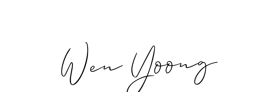 How to Draw Wen Yoong signature style? Allison_Script is a latest design signature styles for name Wen Yoong. Wen Yoong signature style 2 images and pictures png