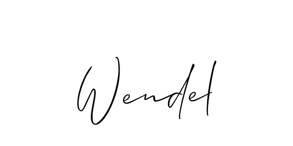 Wendel stylish signature style. Best Handwritten Sign (Allison_Script) for my name. Handwritten Signature Collection Ideas for my name Wendel. Wendel signature style 2 images and pictures png