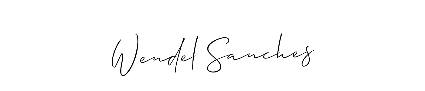 Make a short Wendel Sanches signature style. Manage your documents anywhere anytime using Allison_Script. Create and add eSignatures, submit forms, share and send files easily. Wendel Sanches signature style 2 images and pictures png