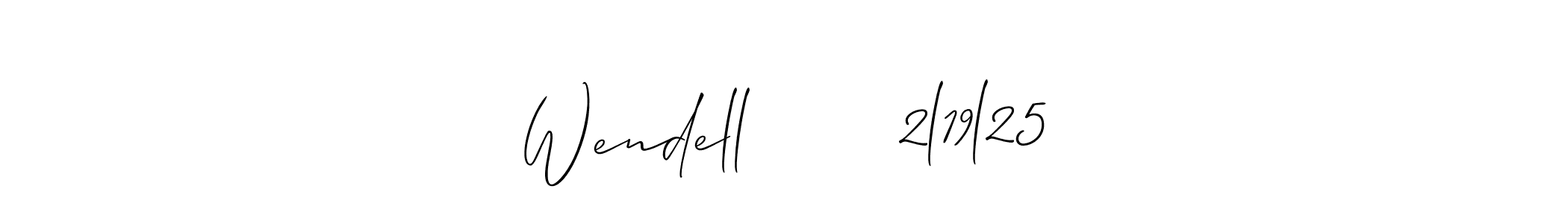 Make a beautiful signature design for name Wendell       2l19l25. Use this online signature maker to create a handwritten signature for free. Wendell       2l19l25 signature style 2 images and pictures png