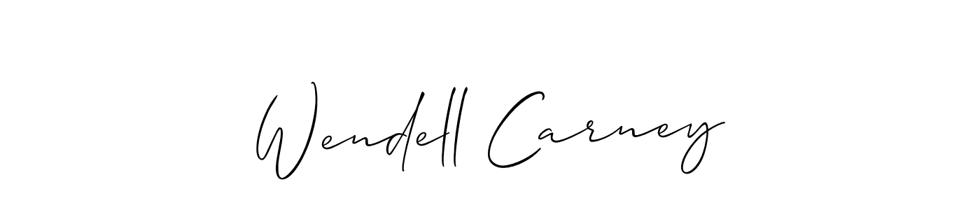 It looks lik you need a new signature style for name Wendell Carney. Design unique handwritten (Allison_Script) signature with our free signature maker in just a few clicks. Wendell Carney signature style 2 images and pictures png