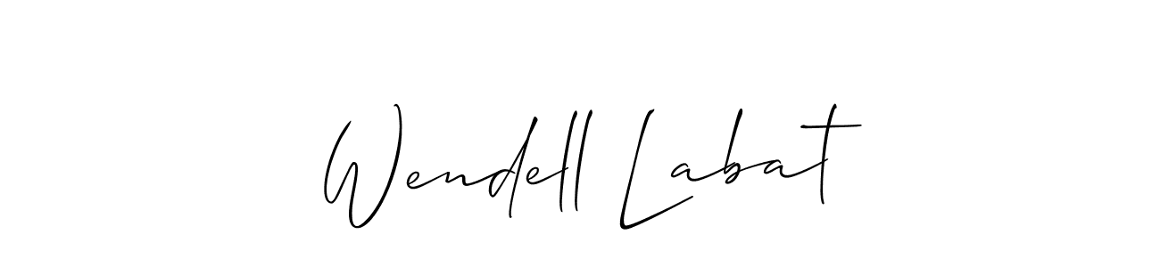 Create a beautiful signature design for name Wendell Labat. With this signature (Allison_Script) fonts, you can make a handwritten signature for free. Wendell Labat signature style 2 images and pictures png