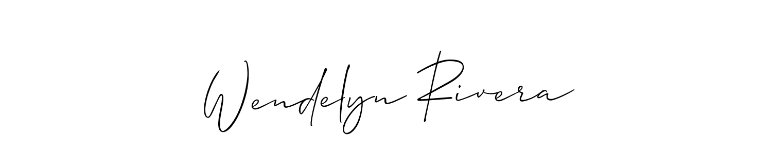 It looks lik you need a new signature style for name Wendelyn Rivera. Design unique handwritten (Allison_Script) signature with our free signature maker in just a few clicks. Wendelyn Rivera signature style 2 images and pictures png
