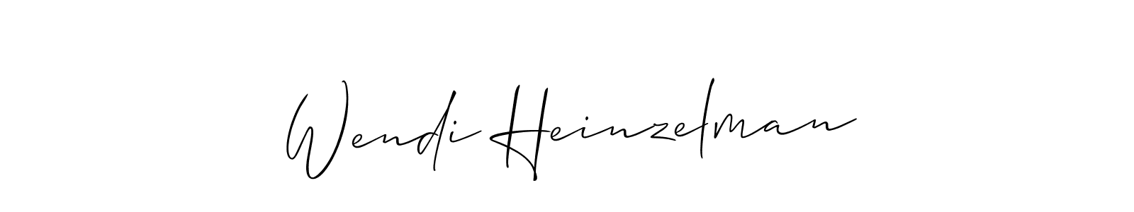 Make a short Wendi Heinzelman signature style. Manage your documents anywhere anytime using Allison_Script. Create and add eSignatures, submit forms, share and send files easily. Wendi Heinzelman signature style 2 images and pictures png