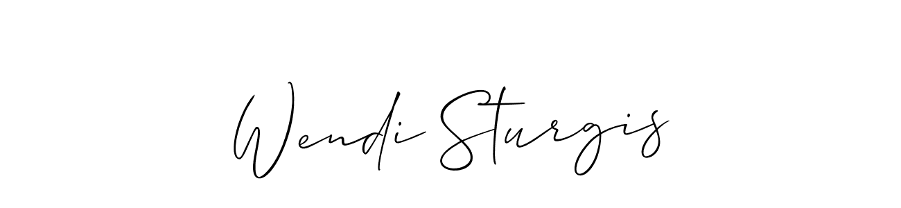 Design your own signature with our free online signature maker. With this signature software, you can create a handwritten (Allison_Script) signature for name Wendi Sturgis. Wendi Sturgis signature style 2 images and pictures png