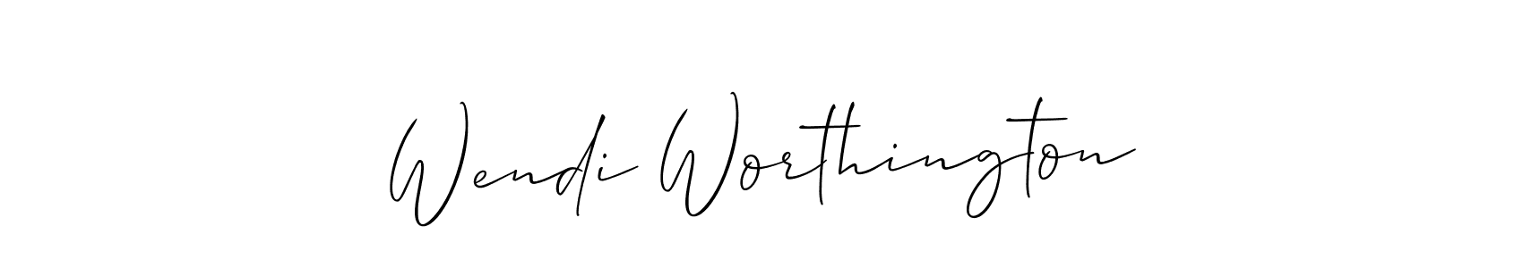 Use a signature maker to create a handwritten signature online. With this signature software, you can design (Allison_Script) your own signature for name Wendi Worthington. Wendi Worthington signature style 2 images and pictures png