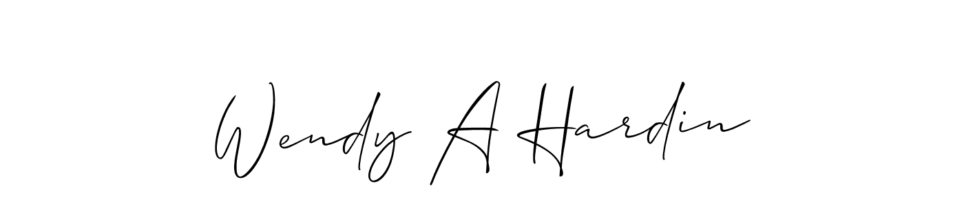 Also You can easily find your signature by using the search form. We will create Wendy A Hardin name handwritten signature images for you free of cost using Allison_Script sign style. Wendy A Hardin signature style 2 images and pictures png