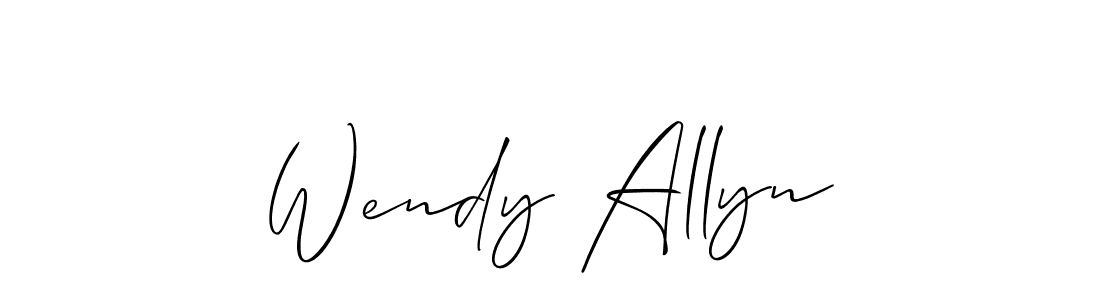 How to make Wendy Allyn signature? Allison_Script is a professional autograph style. Create handwritten signature for Wendy Allyn name. Wendy Allyn signature style 2 images and pictures png