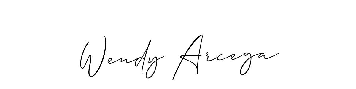 Make a short Wendy Arcega signature style. Manage your documents anywhere anytime using Allison_Script. Create and add eSignatures, submit forms, share and send files easily. Wendy Arcega signature style 2 images and pictures png