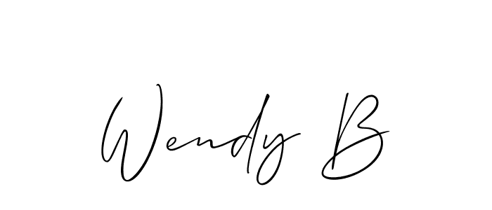 Make a beautiful signature design for name Wendy B. With this signature (Allison_Script) style, you can create a handwritten signature for free. Wendy B signature style 2 images and pictures png