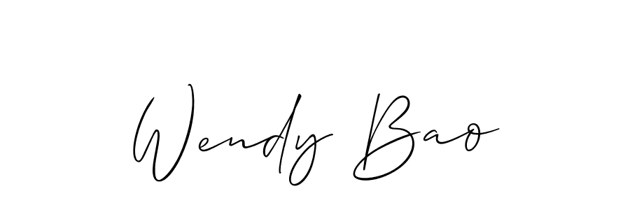 How to Draw Wendy Bao signature style? Allison_Script is a latest design signature styles for name Wendy Bao. Wendy Bao signature style 2 images and pictures png