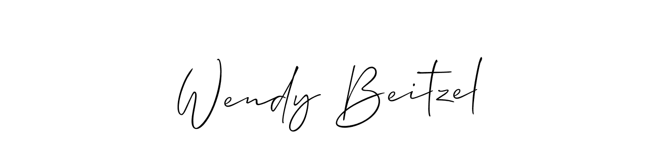 Use a signature maker to create a handwritten signature online. With this signature software, you can design (Allison_Script) your own signature for name Wendy Beitzel. Wendy Beitzel signature style 2 images and pictures png