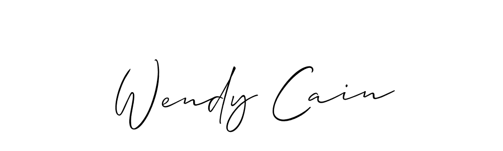 Make a beautiful signature design for name Wendy Cain. With this signature (Allison_Script) style, you can create a handwritten signature for free. Wendy Cain signature style 2 images and pictures png