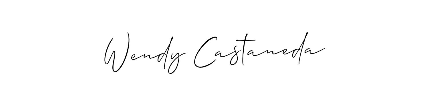 The best way (Allison_Script) to make a short signature is to pick only two or three words in your name. The name Wendy Castaneda include a total of six letters. For converting this name. Wendy Castaneda signature style 2 images and pictures png