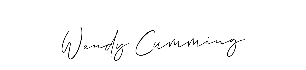 How to make Wendy Cumming name signature. Use Allison_Script style for creating short signs online. This is the latest handwritten sign. Wendy Cumming signature style 2 images and pictures png