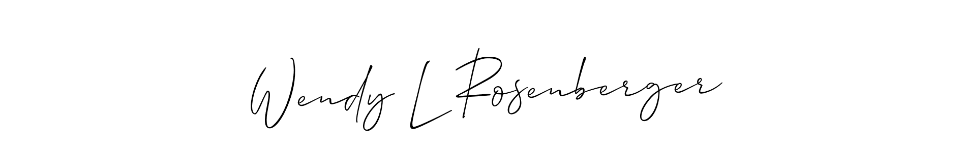 It looks lik you need a new signature style for name Wendy L Rosenberger. Design unique handwritten (Allison_Script) signature with our free signature maker in just a few clicks. Wendy L Rosenberger signature style 2 images and pictures png