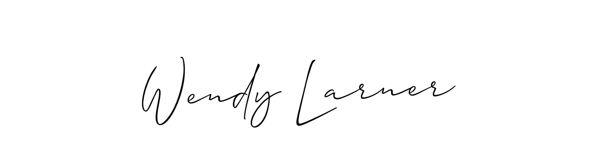 How to make Wendy Larner signature? Allison_Script is a professional autograph style. Create handwritten signature for Wendy Larner name. Wendy Larner signature style 2 images and pictures png