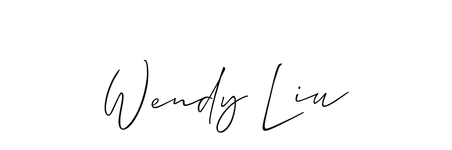 How to Draw Wendy Liu signature style? Allison_Script is a latest design signature styles for name Wendy Liu. Wendy Liu signature style 2 images and pictures png