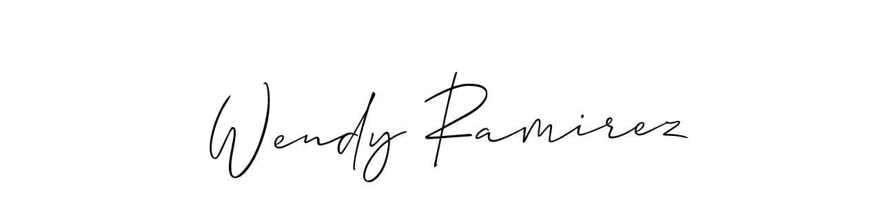 Make a short Wendy Ramirez signature style. Manage your documents anywhere anytime using Allison_Script. Create and add eSignatures, submit forms, share and send files easily. Wendy Ramirez signature style 2 images and pictures png