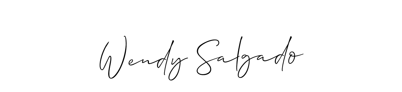 You should practise on your own different ways (Allison_Script) to write your name (Wendy Salgado) in signature. don't let someone else do it for you. Wendy Salgado signature style 2 images and pictures png