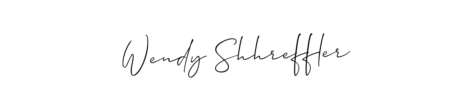 This is the best signature style for the Wendy Shhreffler name. Also you like these signature font (Allison_Script). Mix name signature. Wendy Shhreffler signature style 2 images and pictures png