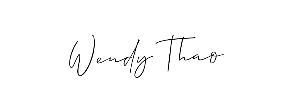 Create a beautiful signature design for name Wendy Thao. With this signature (Allison_Script) fonts, you can make a handwritten signature for free. Wendy Thao signature style 2 images and pictures png