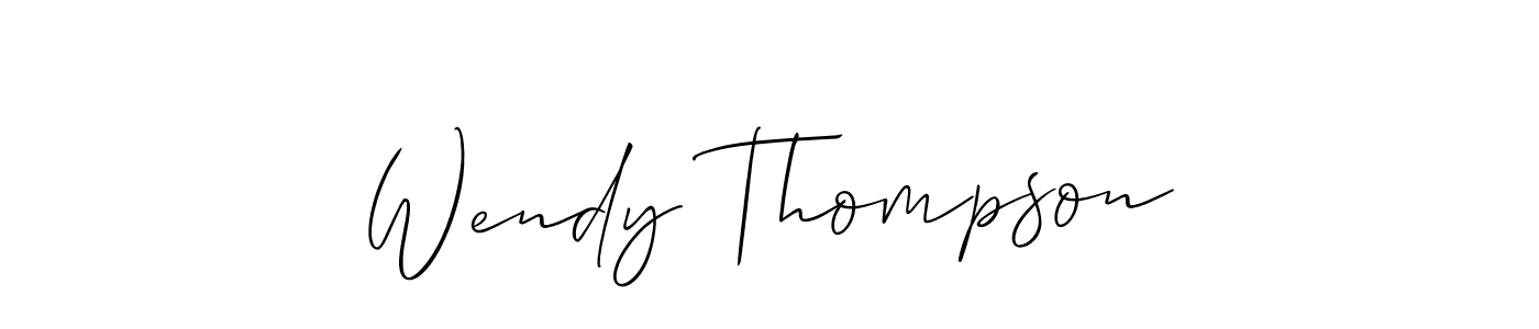 It looks lik you need a new signature style for name Wendy Thompson. Design unique handwritten (Allison_Script) signature with our free signature maker in just a few clicks. Wendy Thompson signature style 2 images and pictures png