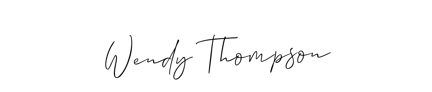 It looks lik you need a new signature style for name Wendy Thompson. Design unique handwritten (Allison_Script) signature with our free signature maker in just a few clicks. Wendy Thompson signature style 2 images and pictures png