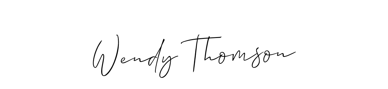 Use a signature maker to create a handwritten signature online. With this signature software, you can design (Allison_Script) your own signature for name Wendy Thomson. Wendy Thomson signature style 2 images and pictures png