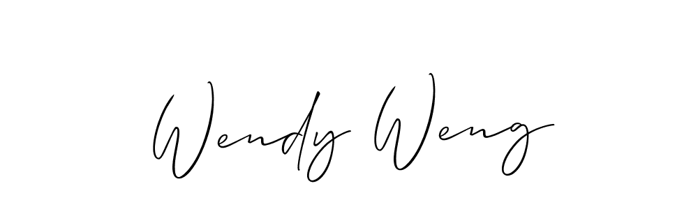 Best and Professional Signature Style for Wendy Weng. Allison_Script Best Signature Style Collection. Wendy Weng signature style 2 images and pictures png