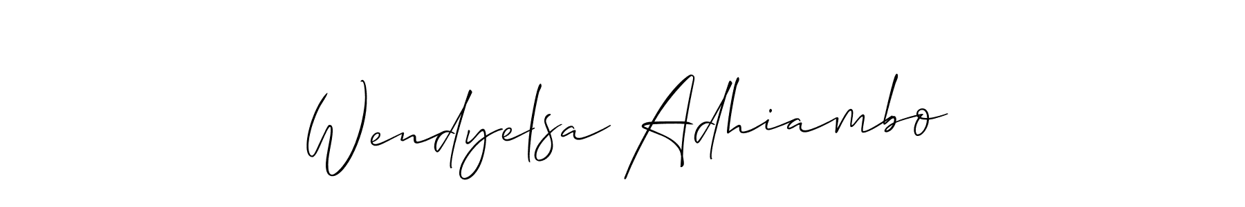 You should practise on your own different ways (Allison_Script) to write your name (Wendyelsa Adhiambo) in signature. don't let someone else do it for you. Wendyelsa Adhiambo signature style 2 images and pictures png