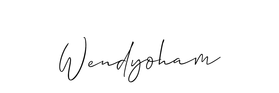 How to make Wendyoham name signature. Use Allison_Script style for creating short signs online. This is the latest handwritten sign. Wendyoham signature style 2 images and pictures png