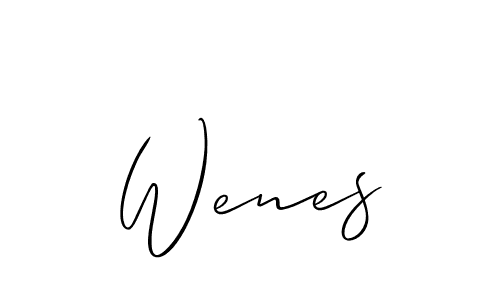 if you are searching for the best signature style for your name Wenes. so please give up your signature search. here we have designed multiple signature styles  using Allison_Script. Wenes signature style 2 images and pictures png