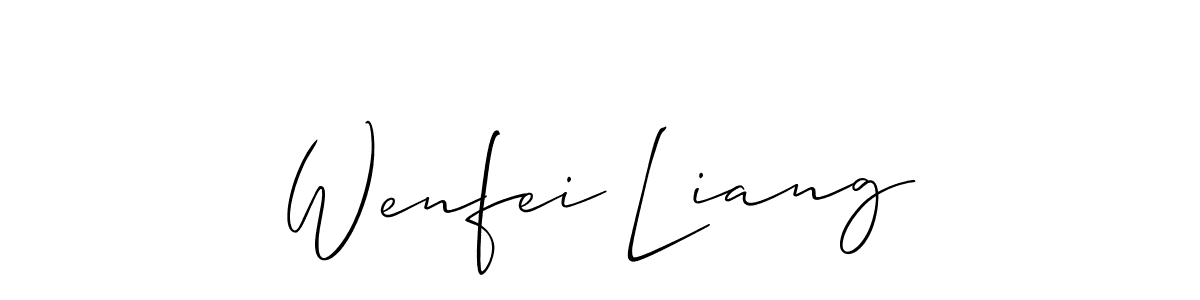 How to make Wenfei Liang signature? Allison_Script is a professional autograph style. Create handwritten signature for Wenfei Liang name. Wenfei Liang signature style 2 images and pictures png