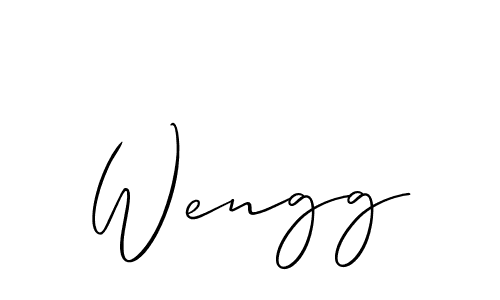 How to Draw Wengg signature style? Allison_Script is a latest design signature styles for name Wengg. Wengg signature style 2 images and pictures png