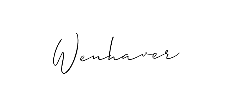 Allison_Script is a professional signature style that is perfect for those who want to add a touch of class to their signature. It is also a great choice for those who want to make their signature more unique. Get Wenhaver name to fancy signature for free. Wenhaver signature style 2 images and pictures png