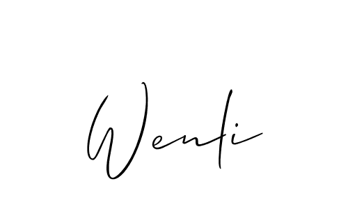 How to Draw Wenli signature style? Allison_Script is a latest design signature styles for name Wenli. Wenli signature style 2 images and pictures png